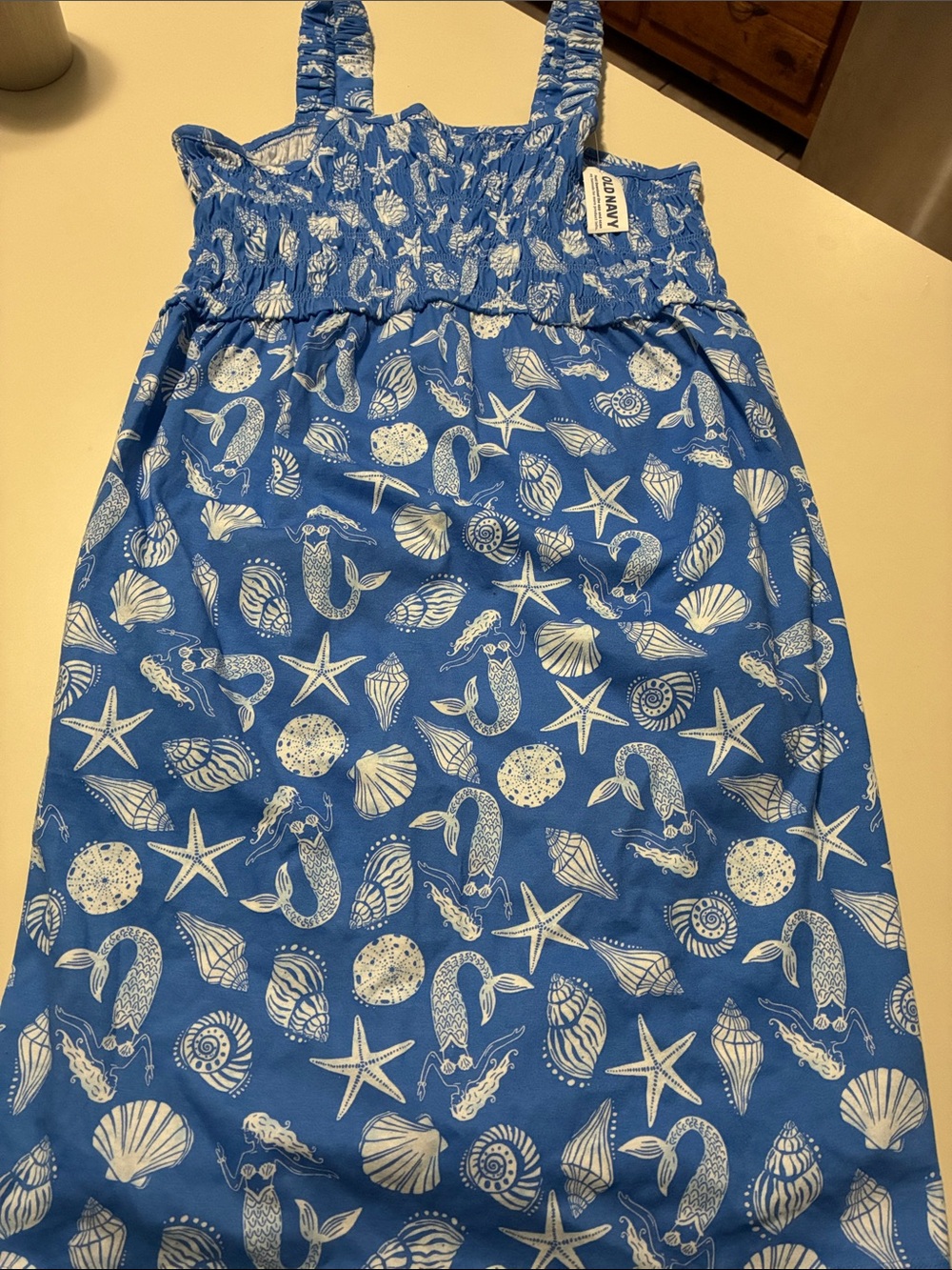 Old Navy Blue Shell & Seaside Print Girls' Dress